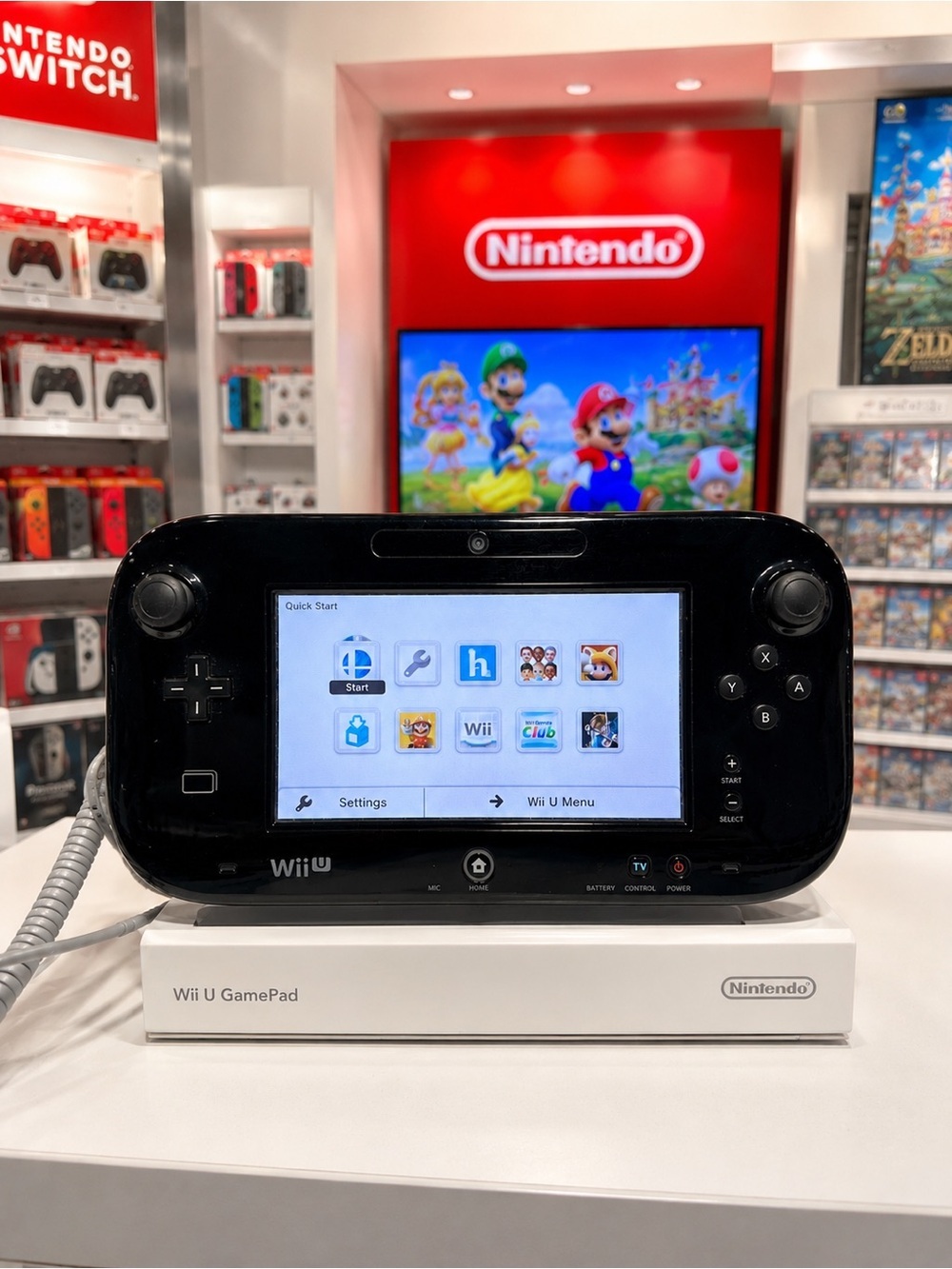 Nintendo Wii U GamePad Black Controller Console Tablet Tested Working OEM